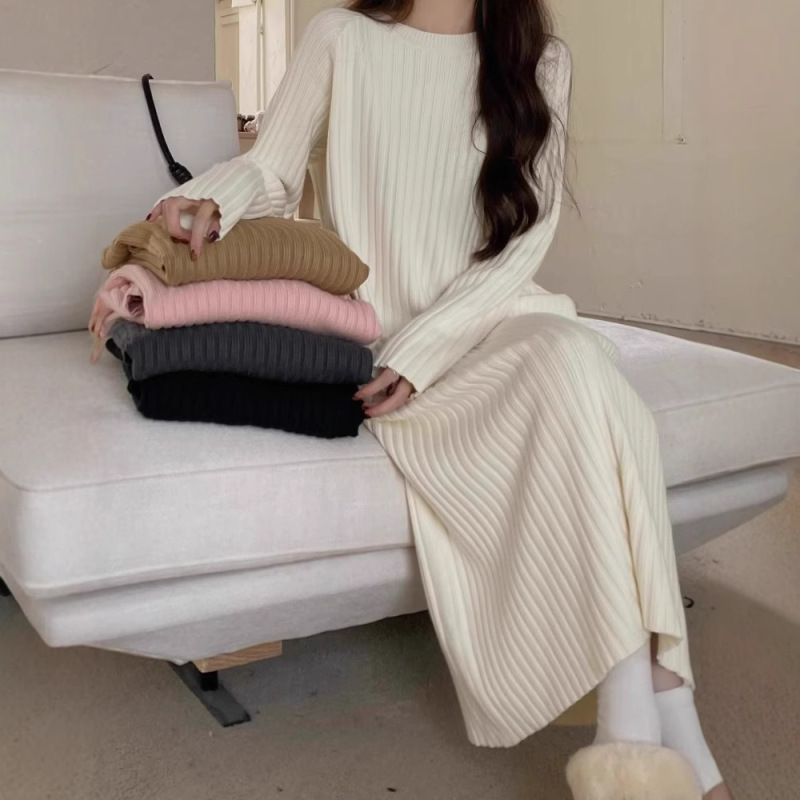 chubby girl plus size Women's 2024 New Spring and Autumn Lazy Wind Long dress Matching Coat Over-knee Base Skirt chubby girl plus size Women's 2024 New Spring and Autumn Lazy Wind Long dress Matching Coat Over-knee Base Skirt