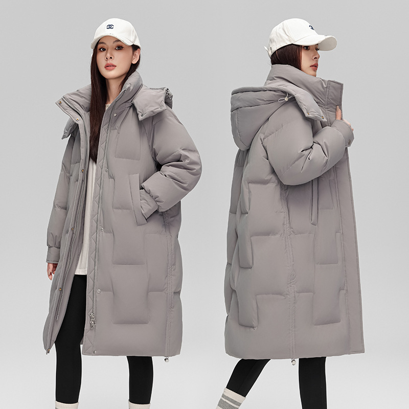 Long winter fashionable keep warm velvet down jacket
