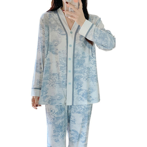 Maternity Pajamas Summer Modal Nightgown Pregnant Women's Wear Spring Pregnant Women's Set Pure Cotton Summer Wearable 100% Cotton Nursing Dress