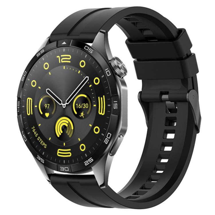 xDfind silicona correa de botón negro 22mm / 20mm para correa universal Huawei / Amazfit