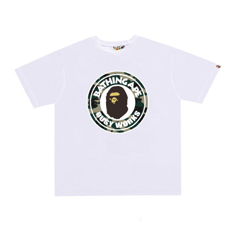 国境を越えた貿易トレンディなブランド半袖メンズレタープリントアメリカンストリートルーズカップルカジュアルTシャツ半袖シャツ|undefined