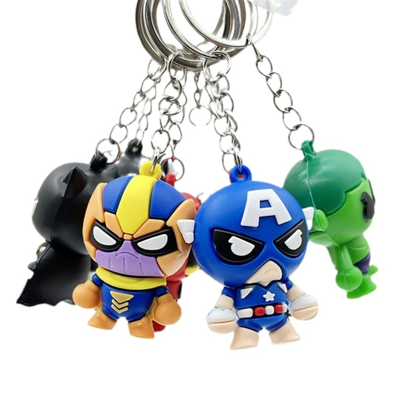 Nuevo Marvel muñeca colgante Q versión Marvel llavero colgante Avengers Spider-Man Iron Man muñeca