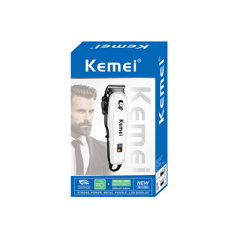 Cortadora de pelo eléctrica Kemei para afeitar y recortar el cabello KM-PG809A, recortadora de pelo profesional para uso en salón.