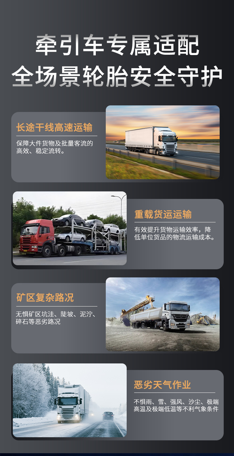 Anruichuang Truck Trailer Tire Pressure Monitor with Internal and External High-Precision Large Screen, 2026 New Model, Dedicated for 14 to 22 Wheels