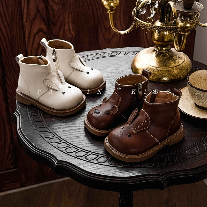 Высокие кожаные сапоги из натуральной кожи для маленьких девочек, осенне-зимние новые сапоги для девочек 2025 года, детские одинарные сапоги, хлопковые сапоги на флисовой подкладке