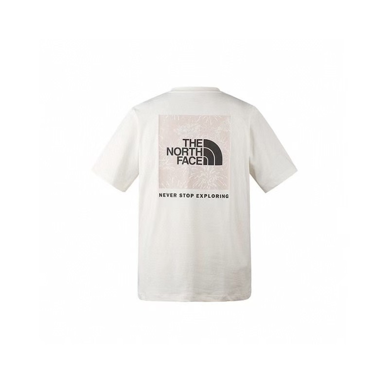 NTノースフェイスの純綿Tシャツの正しいバージョン、男性と女性用、カップル向けの同じスタイル、トレンディなプリント、幅広で多用途、カジュアル半袖|undefined