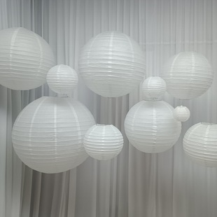 White paper lantern foreign trade temu shein Amazon cross-border pure white paper lampshade wholesale