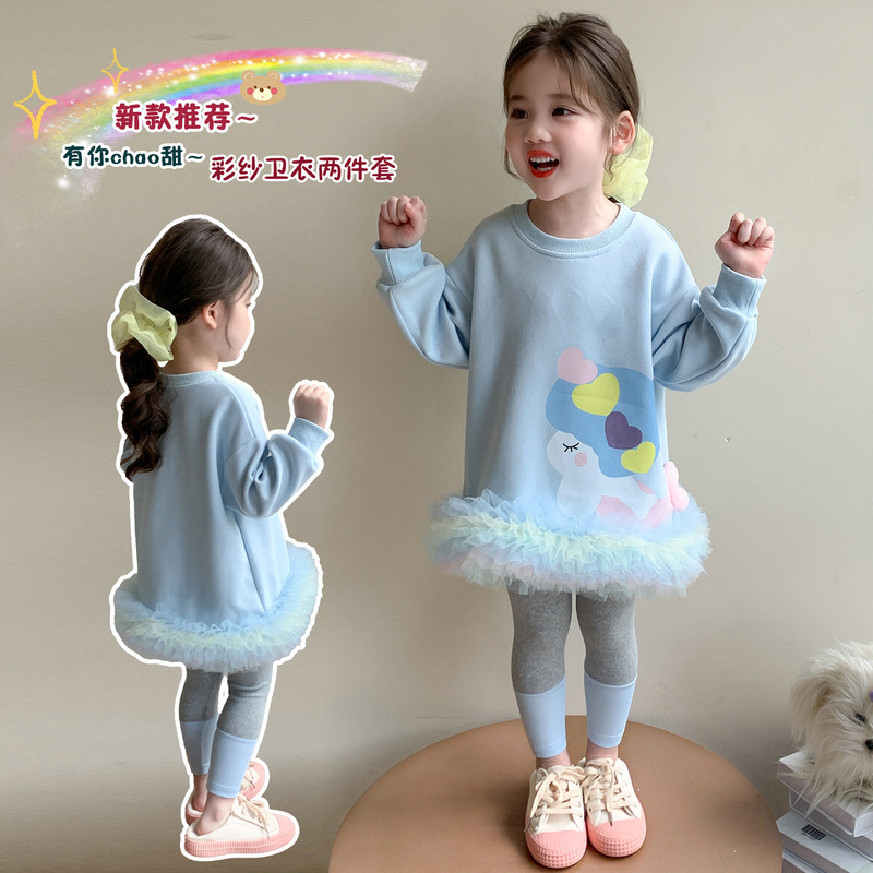 两件套宝宝春秋季女童童装套装时尚2025新款圆领儿童中小童洋气|undefined