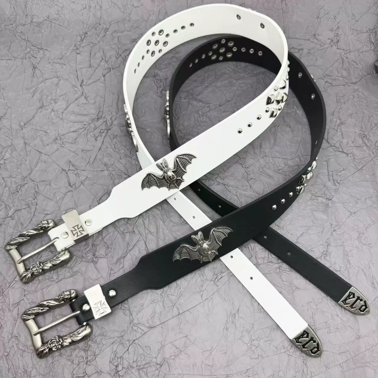 Пояс туризмный Бэт Меланхолия Второго поколения Новый пояс Cross Girl-Punk заклепка hot girl персонализированный двойной ряд