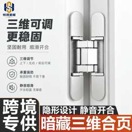 完全隐藏隐形门专用合页暗门暗藏式三维可调暗铰隐藏门铰三维合页
