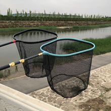 大物抄网头50cm60cm圆形涂胶大物网头三角形网头铝合金扇形抄网头