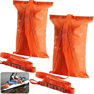 RunNico Jet Motorboat Floating Anchor Bag-PVC Compact Anchor and Buoy-Orange Floating Sand Anchor Bag