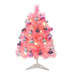 Pink Small Christmas Tree 45/60cm Christmas Ball Set Tree Mini Desk Ornament Christmas Decoration Christmas Tree
