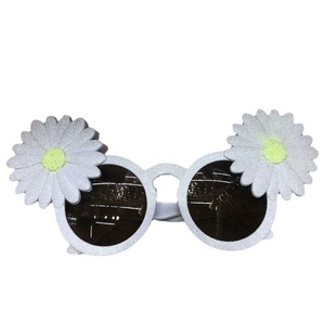 Sunflower Little Daisy Birthday Party Chrysanthemum Funny Glasses Beach Ball Decorative Glasses PC Glasses Makeup Dress