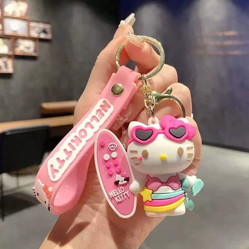 Кулон на брелке (Sanrio) Набор милых силиконовых подвесок — мягкие резиновые талисманчики, подарок на день рождения, различные персонажи