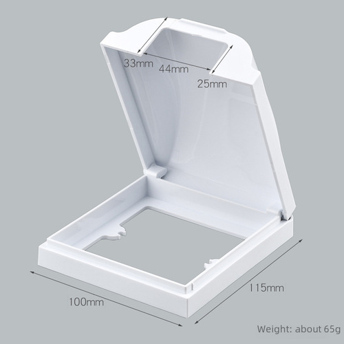 Switch and socket panel 86 type waterproof box, bathroom and toilet splash-proof socket cover, luxury white waterproof cover