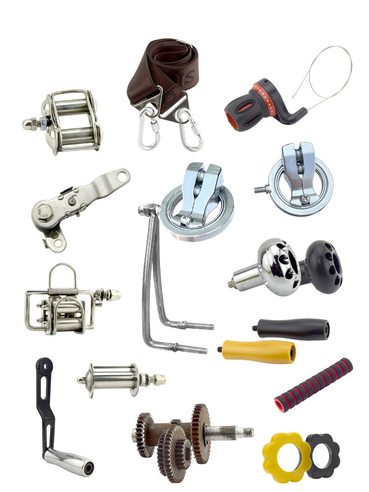 万向轮改装过线器手握风筝轮六导把长臂支架摇轮加背带轮合金