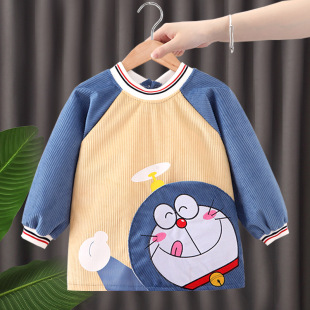 Baby's Cover Children's Waterproof and Dirty-proof Long-sleeved Boys' Baby's Food Bib Baby's Food Pocket Autumn and Winter Outer Wear Protective Clothing