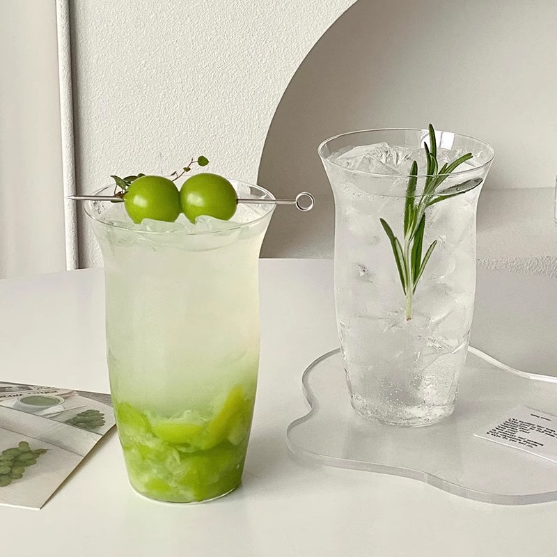 Tazas de vidrio ultra delgadas de cristal ligero hechas a mano tazas de frutas frías tazas de té de hielo tazas de café americanas tazas de cóctel tazas