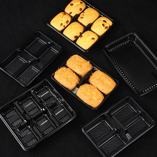 Factory custom disposable baking bread blister packaging box PET material pastry food multi-size packaging box