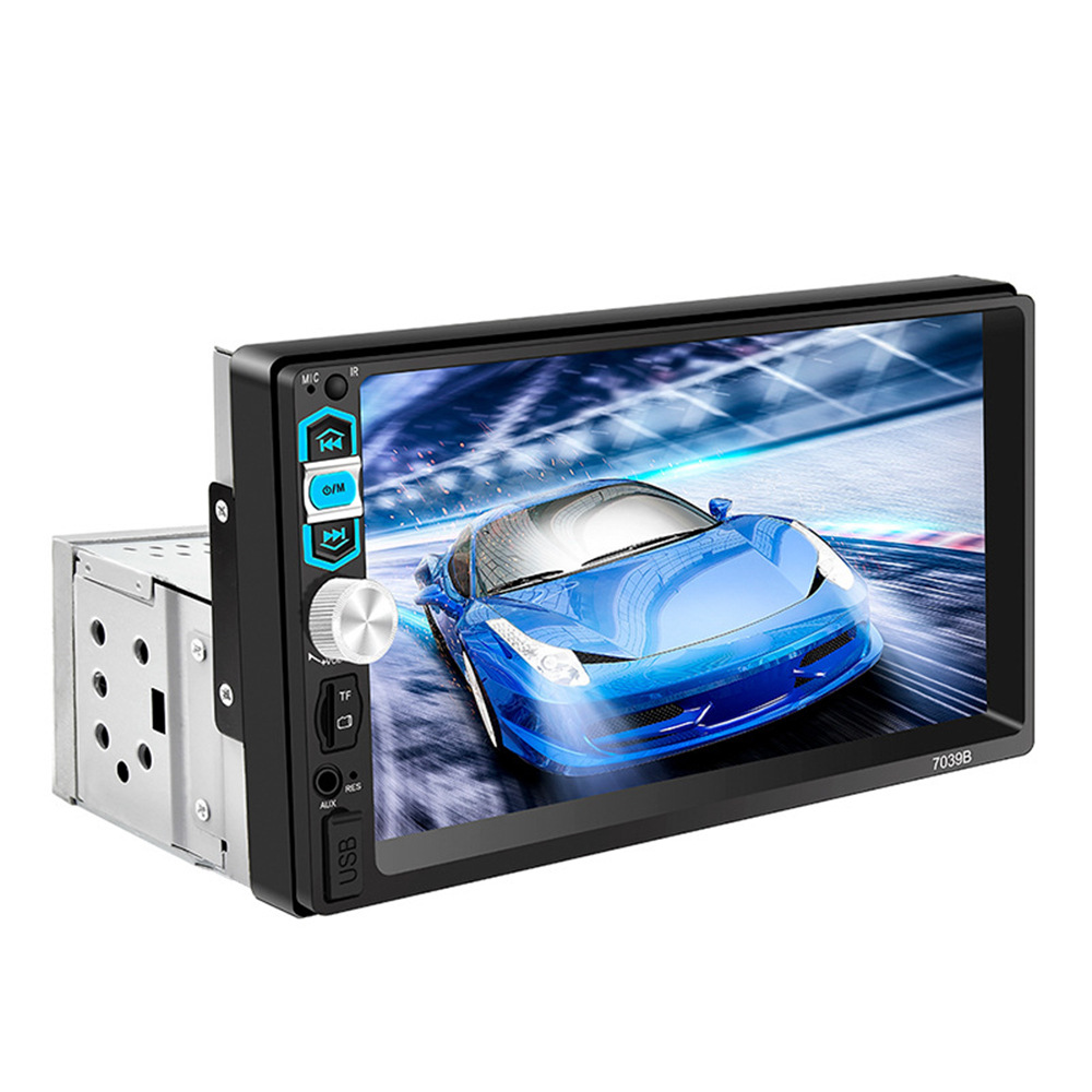 7039B Car-mounted 7inch single-spindle wired CarPlay Bluetooth USB connected reverse MP5 player with colorful lights