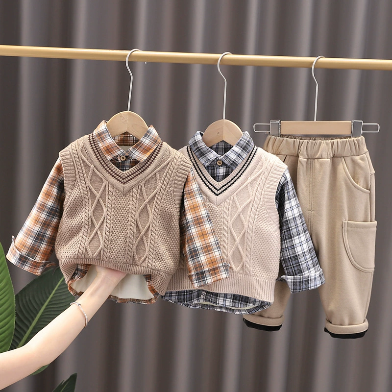 Chinese Boys Spring and Autumn Outfit Set
