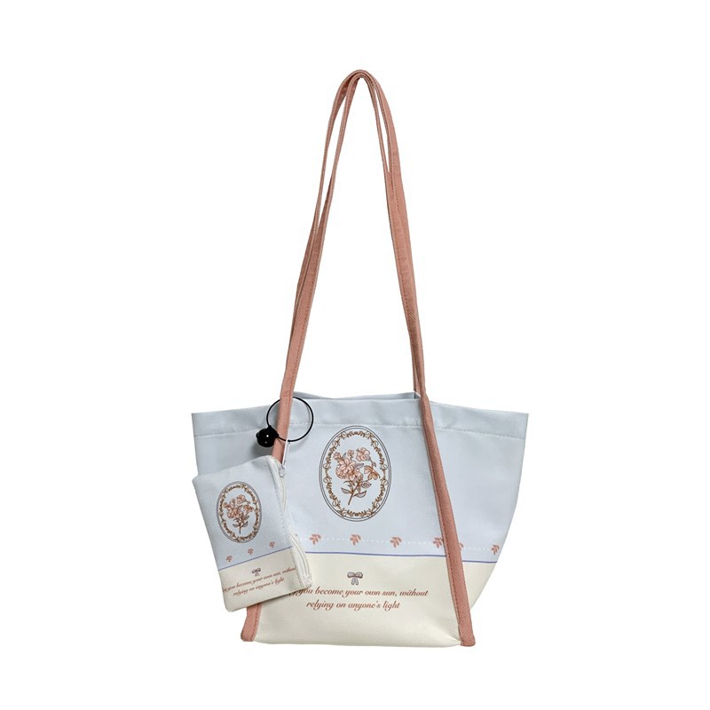 Bolsa de lona de dibujos animados japoneses 2025 nuevo bolso de gran capacidad para estudiantes de escuela primaria bolso de hombro para hombres y mujeres