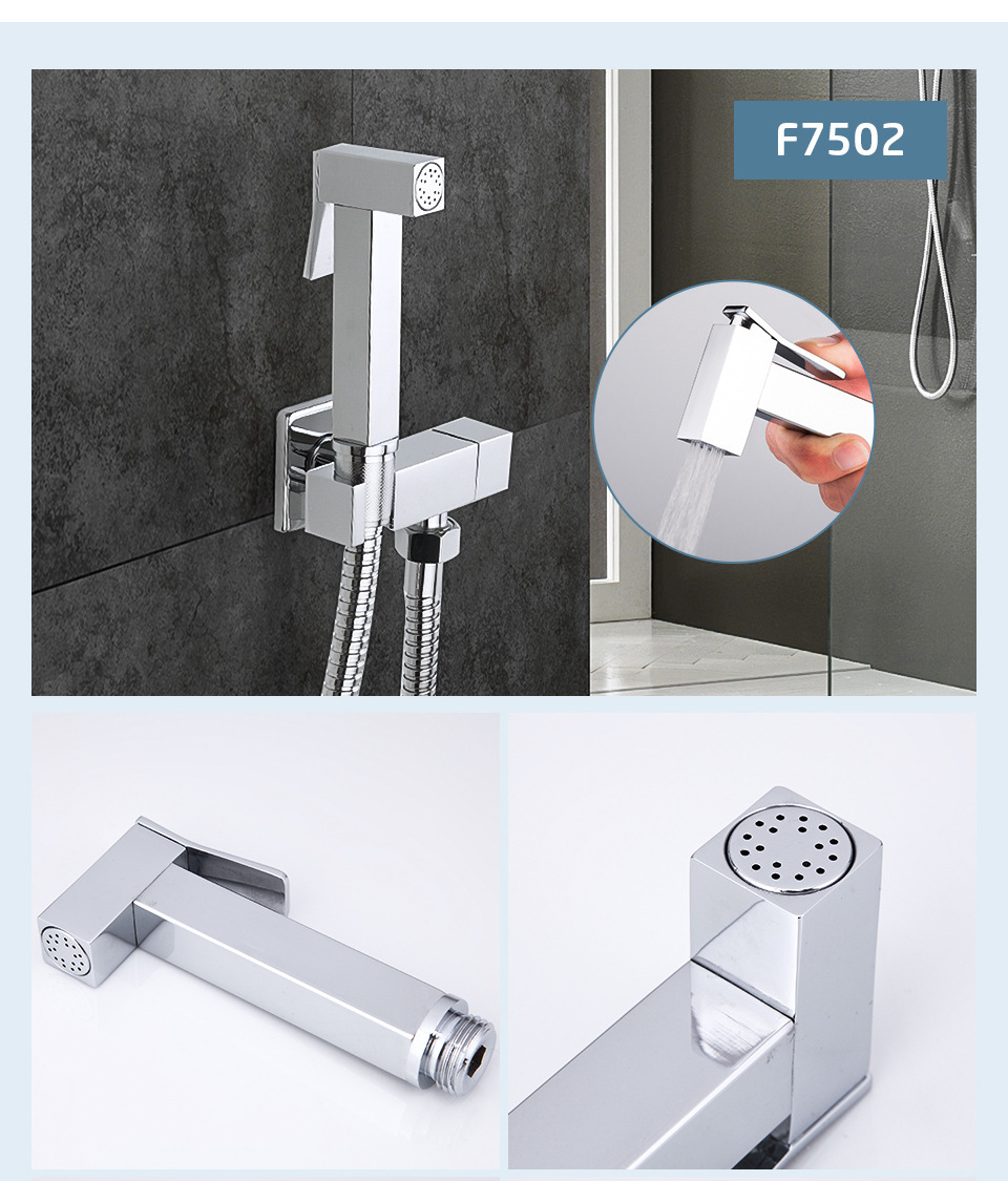 Cross-border toilet spray gun faucet concealed shower head alloy bidet spray gun Toilet companion bathroom mixing valve Application Scenario