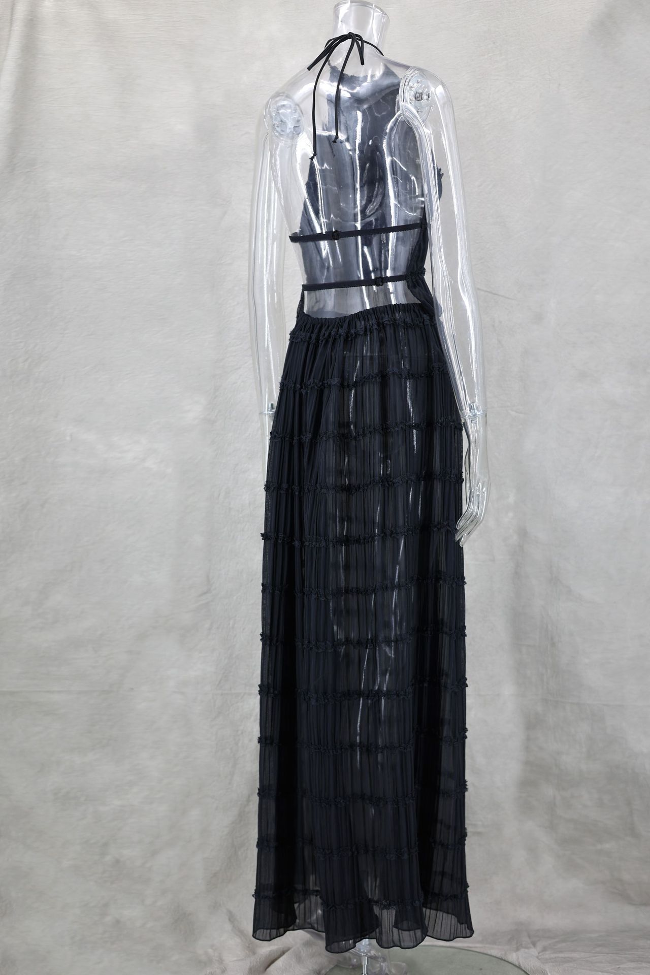 630g Weight Sleeveless Sleeve Length Polyester Fabric Type Skirt Co-ord Set Sets Type 2 Pieces Set Quantity Outdoor, Daily, Beach Occasion Halter Neck Neckline Slim Fit Type Solid Color Pattern Summer Season Women's Gender Streetwear Style Outdoor Daily Beach Women's Streetwear Solid Color Polyester Skirt Co-ord Set Skirt Sets 9