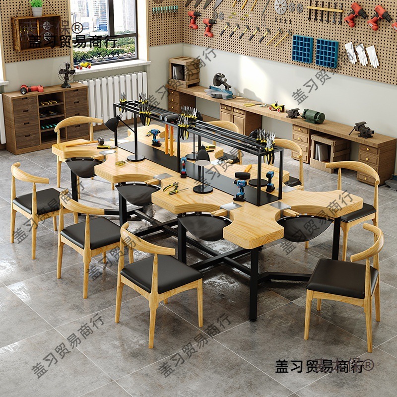 首饰加工桌金工桌打金桌实木手工桌打金台银饰作台6人8人位麦太保