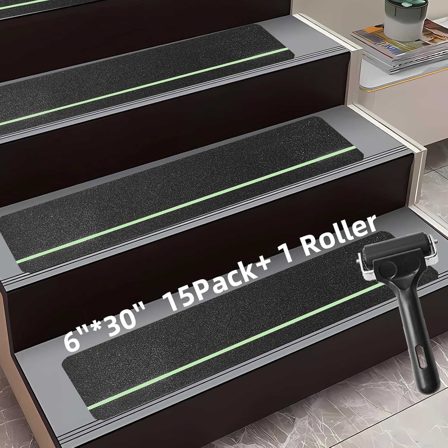 PET带80目防滑胶带贴纸防滑垫PVC砂纸防滑带金刚砂粒楼梯防滑垫