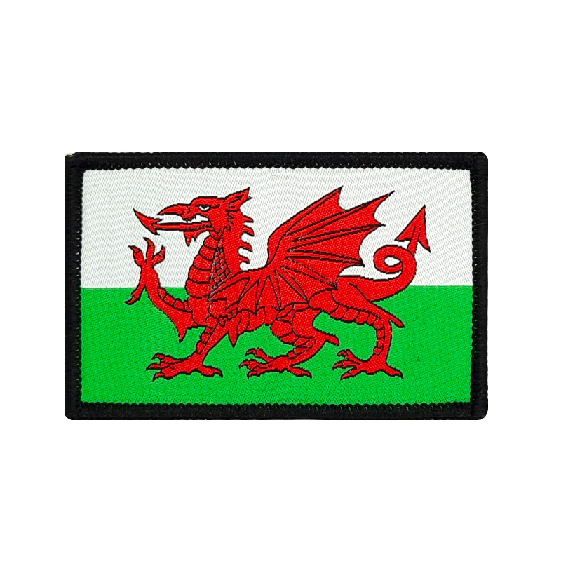 Bandera tejida Velcro sello bandera parche ropa mochila accesorios pegatinas de tela en stock suministro