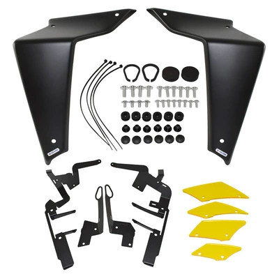 plate constant wind wing side – Motorcycle frame - matte-black-yellow-deflector