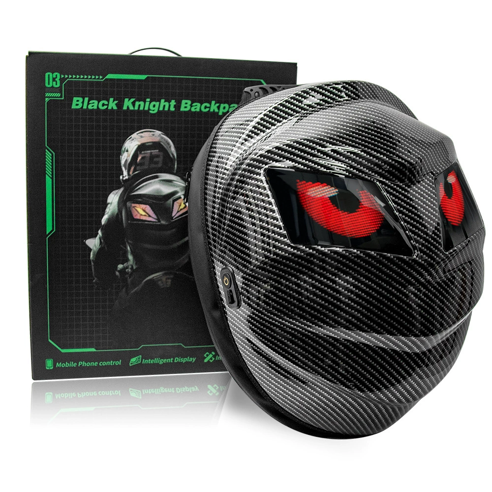 Crelander Black Knight backpack LED backpack motorcycle backpack display screen waterproof helmet cross -mirror