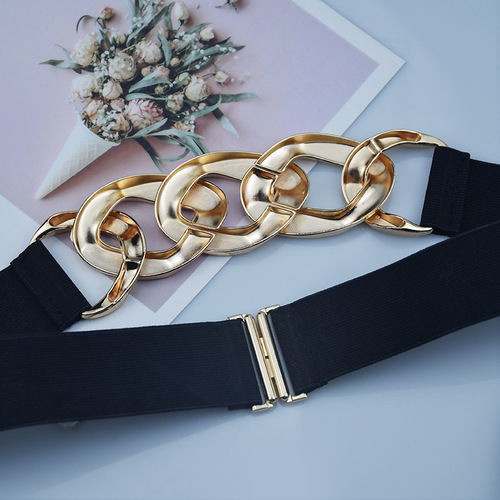 Amazon European and American Slim Elastic Belt Decorative Skirt Suit Simple Fashion Chain Women's Belt
