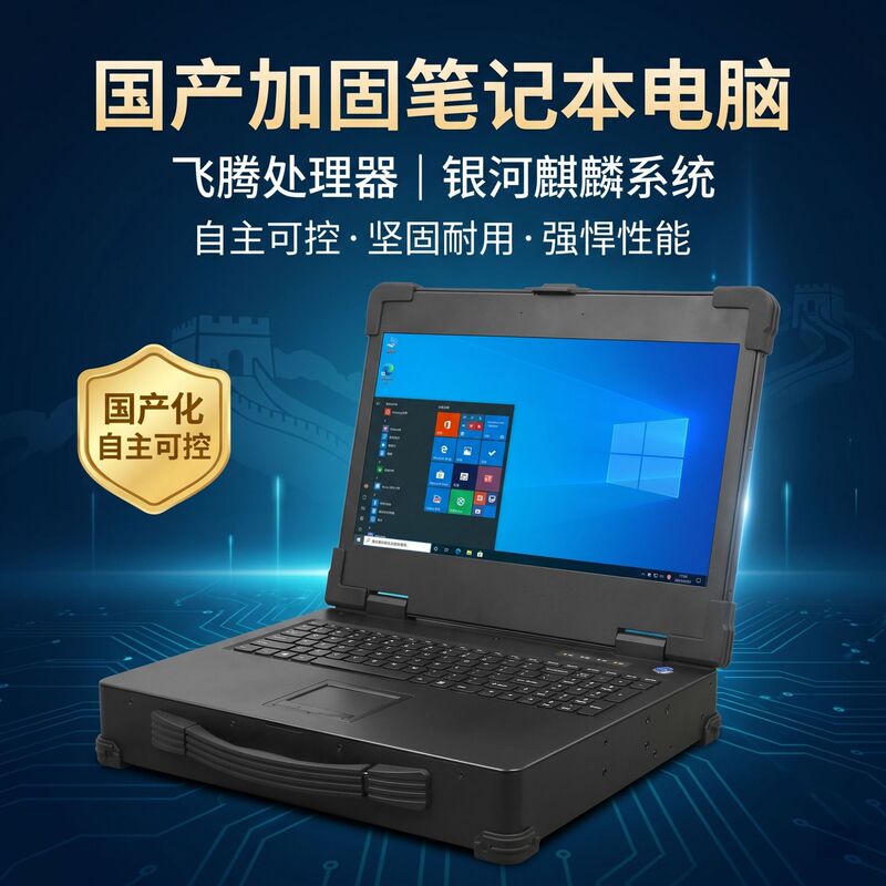 15.6inch Reinforced Triple-Protection Notebook, Domestically Produced Phytium D2000 Industrial Computer, Portable Computer, Handheld Computer