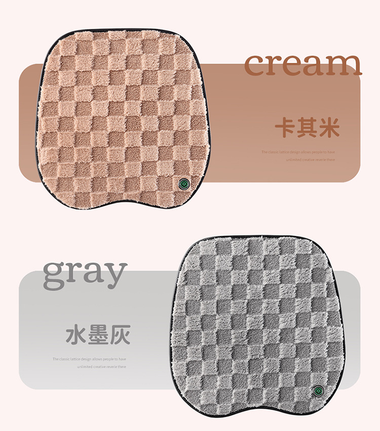 Winter Warm Plush Car Seat Cushion Car 5V USB Heating Pad Main and Passenger Single Seat Anti-Slip Office Seat Cushion