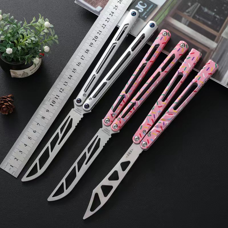 新款蝴蝶一体海啸7系多功能折叠花式未开刃安全表演解压户外玩具