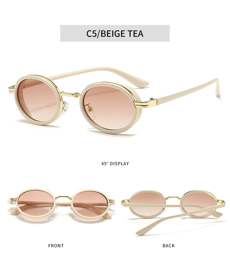 48g Weight Full Frame Glasses Structure Sunglasses Classification PC, UV400 Protection Lens Material Oval Frame Glasses Style Travel, Fishing Occasion Gradient Color, Solid Color, Leopard Pattern Unisex Gender Retro Style Leopard Color Retro Gradient Color Solid Color Leopard PC UV400 Protection Oval Frame Full Frame Women's Sunglasses 6