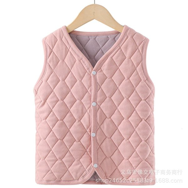 Diamond flower vest pink