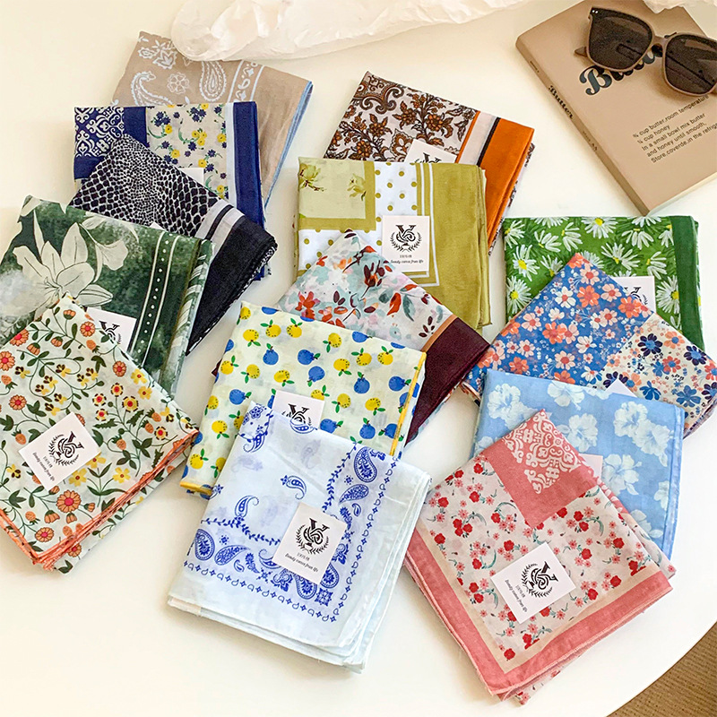 70*70 algodón suave y lino agradable para la piel transpirable 100% algodón protector del cuello bufanda cuadrada pañuelo todo fósforo nuevo bufanda bufanda de seda mujer