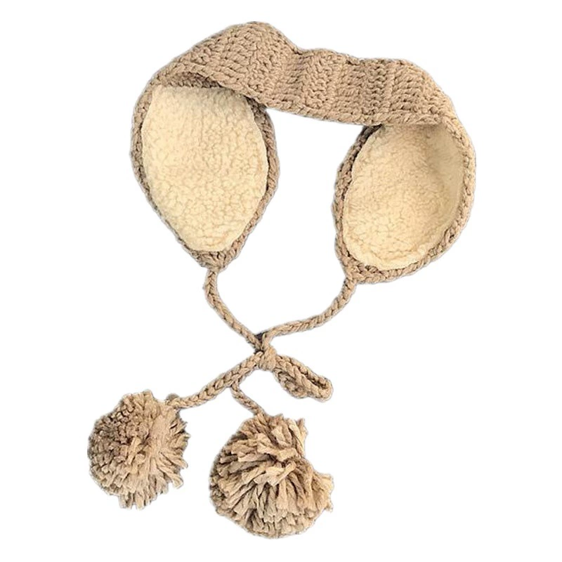 Южная Корея ins милые вязаные сумки для ушей наушники осенние уши Теплые Ретро узел для женщин