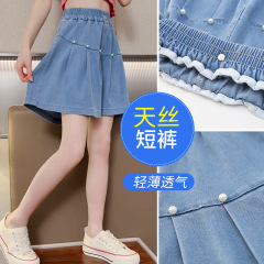 女童短褲夏季薄款外穿女大童裙褲百搭洋氣牛仔褲夏裝褲兒童褲子潮