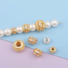 �߱�ɫ�~�18k��ɫ΢��ʯ�A���U����diyˮ�����鴮���g�������