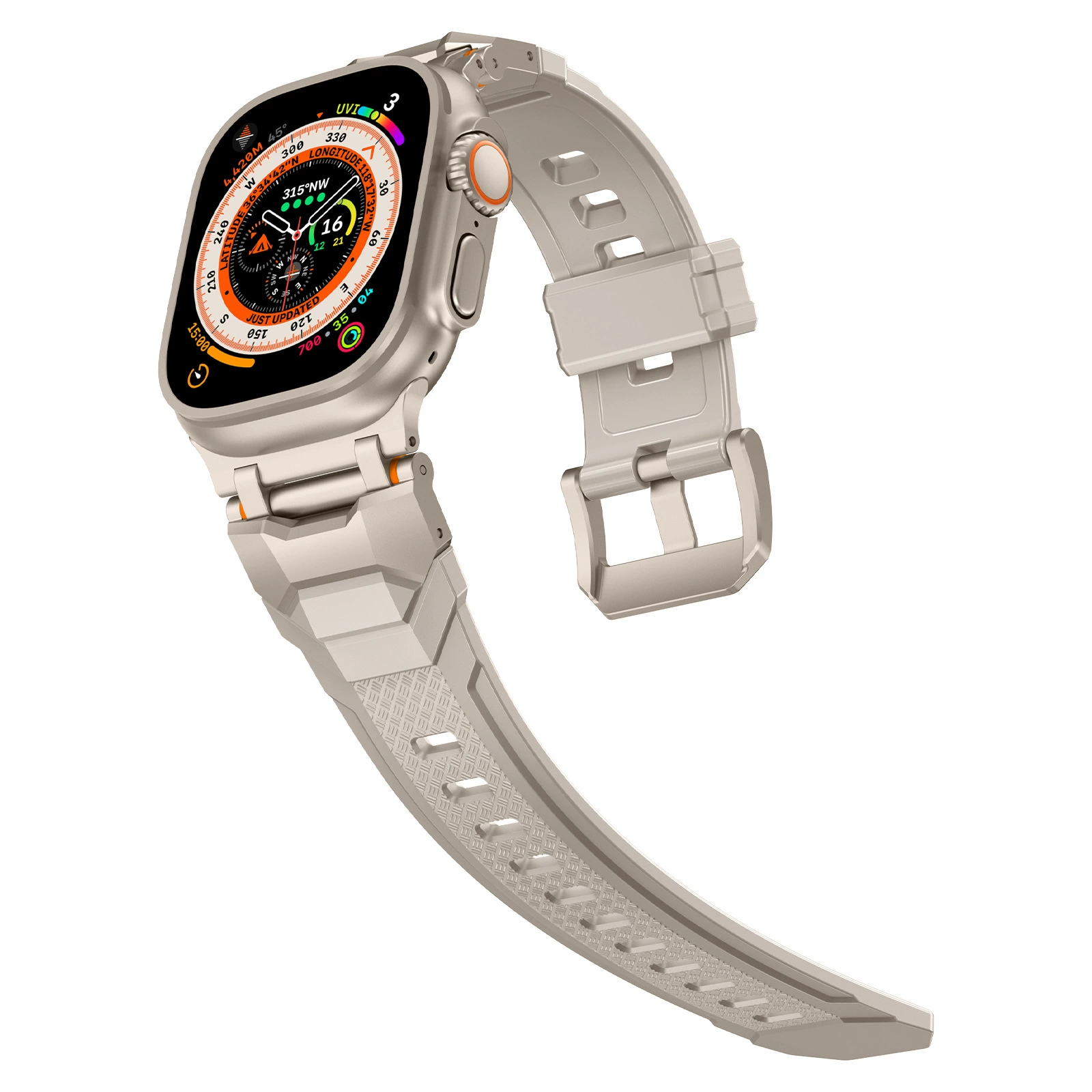 Силиконово-металлический ремешок для Apple Watch