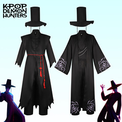 猎魔男团沙加男孩cosplay舞台服装cos秦宇贝比神秘艾比黑色表演服