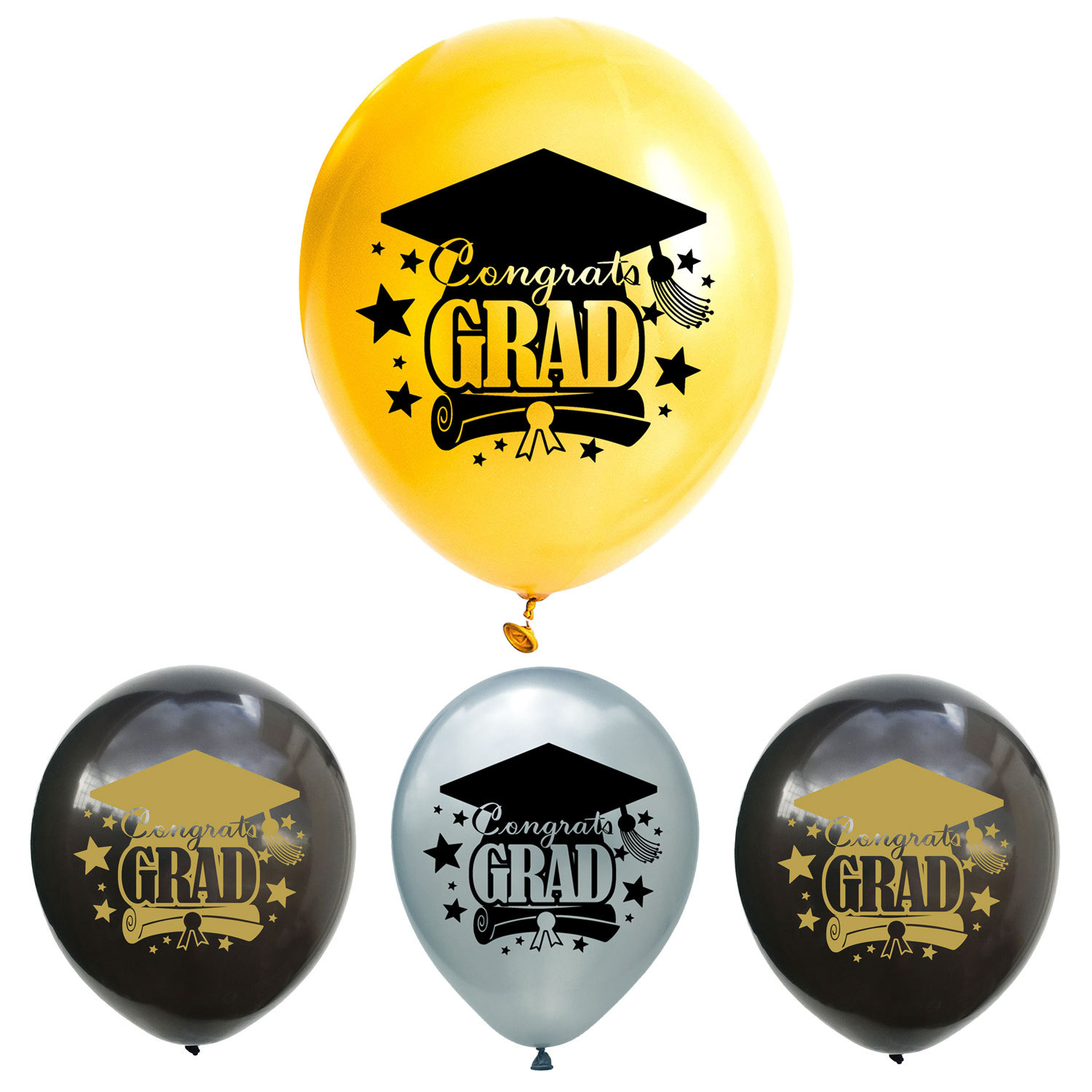Blackgold Season of graduation Congratulate grad Aphabetic Congratulation Graduate party Sequins balloon