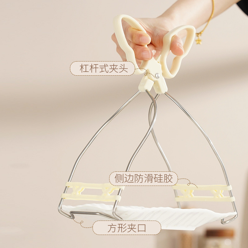防烫碗碟夹304不锈钢提盘器家用防烫取碗夹厨房蒸菜炖汤提盘神器|undefined