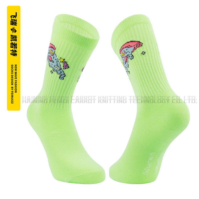 Basic Sports Socks Mint Mambo Running Cycling Pressure Elastic Middle Tube Cotton Skate Socks in stock Wholesale Customized