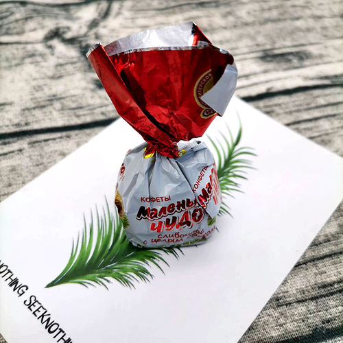 Russian imported milk can candy Slavic chocolate hazelnut kernel sandwich candy wholesale dropshipping 500g random packaging